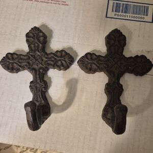 Decorative Brown Cross  Wall Hooks